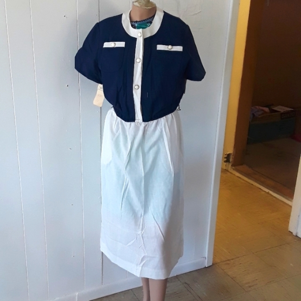 Hal hardin vintage blue and white dress